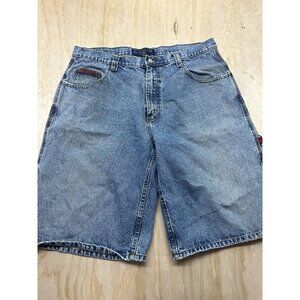 US Polo Assn Shorts Big Mens 40 Blue Denim Carpenter Baggy Distressed Loose Y2K